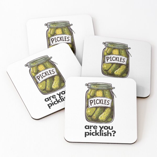 Item preview, Are you picklish? - Cute pickle jar quote for pickle lovers! designed and sold by PrettyPinkSkies.