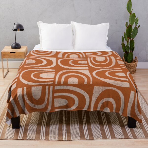 Item preview, Abstract Arches Pattern Burnt Orange Vanilla Cream designed and sold by FAROSSTUDIO.