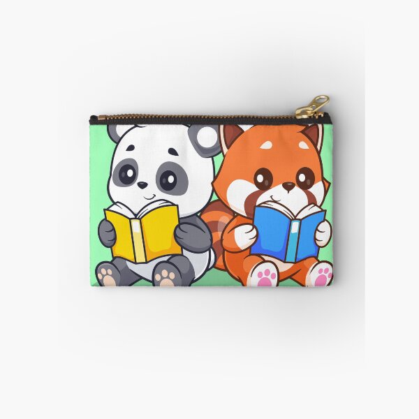 Item preview, Panda Pals: Cute Red Panda Reading Cartoon Vector Icon designed and sold by hjian8219.