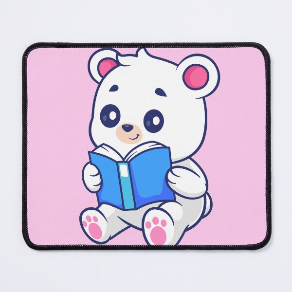 Item preview, "Polar Ponderer: Cute Polar Bear Reading Cartoon Vector Icon" designed and sold by hjian8219.
