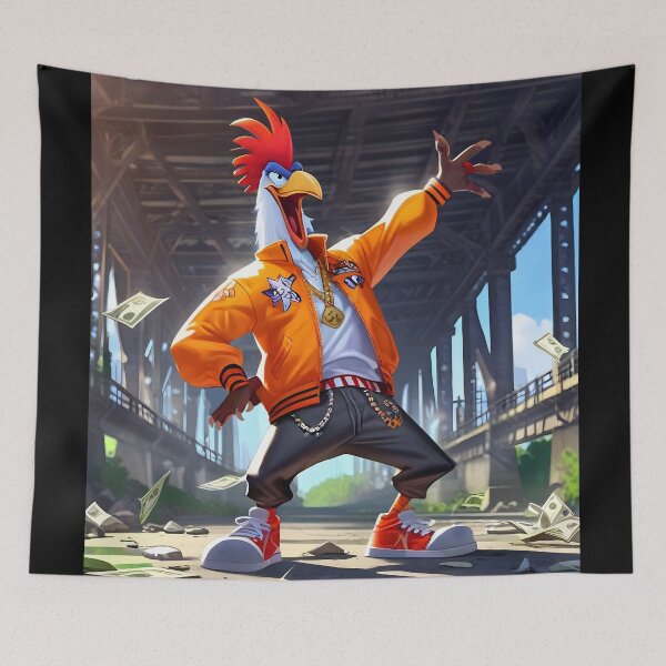 Item preview, Rooster hip hop rapper under the bridge designed and sold by Artbellachi.