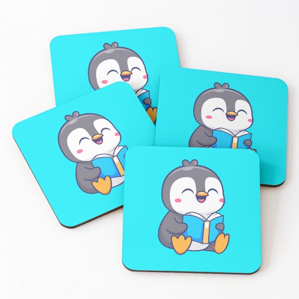 Item preview, Penguin Pupil: Cute Penguin Reading Cartoon Vector Icon designed and sold by hjian8219.