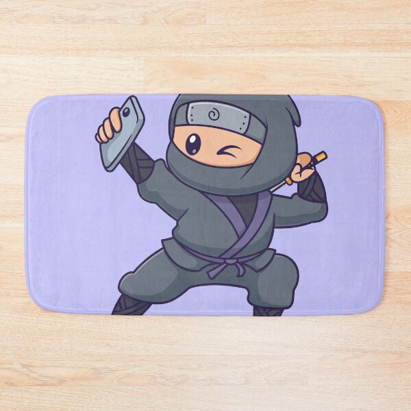 Item preview, "Ninja Selfie: Cute Cartoon Vector Icon" designed and sold by hjian8219.