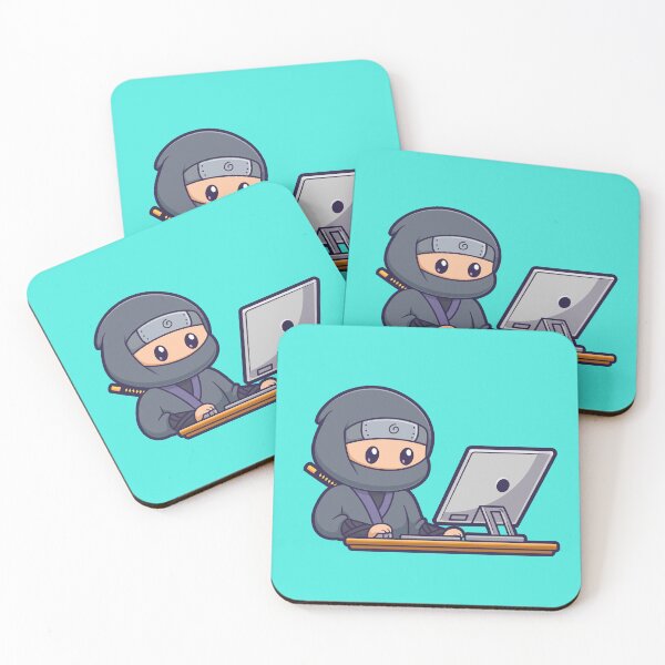 Item preview, "Tech Ninja: Cute Cartoon Vector Icon" designed and sold by hjian8219.