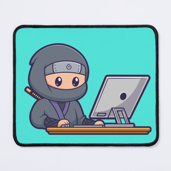 Item preview, "Tech Ninja: Cute Cartoon Vector Icon" designed and sold by hjian8219.