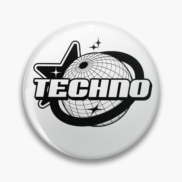 Item preview, TECHNO  - Y2K Globe Grid Stars (black)  designed and sold by Discothreadz.