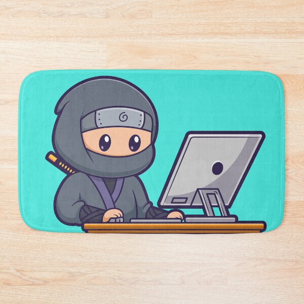 Item preview, "Tech Ninja: Cute Cartoon Vector Icon" designed and sold by hjian8219.