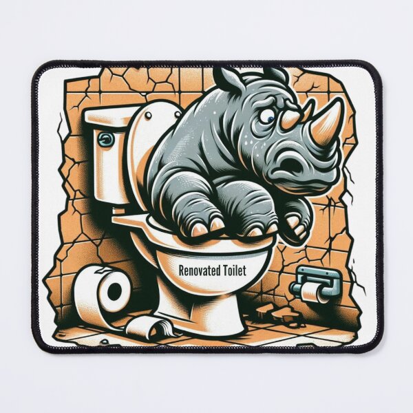 Item preview, Rhino Renovated Toilet designed and sold by ArtemisDesignAI.