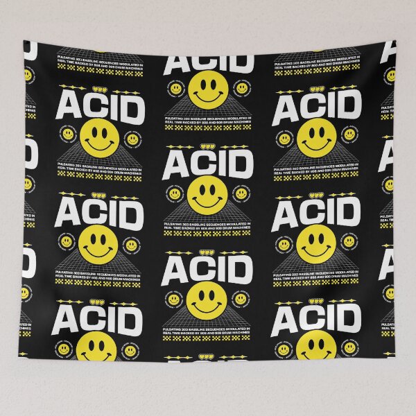 Item preview, ACID HOUSE  - 3 Smiley's side by side (white/yellow)  designed and sold by Discothreadz.