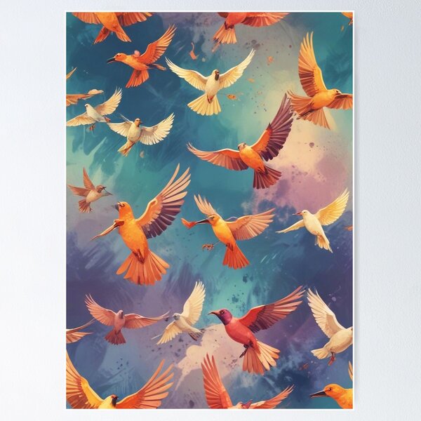 Item preview, Beautiful bird flying camouflage pattern print design designed and sold by Anshu3813.