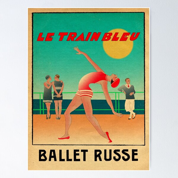 Item preview, Le Train Bleu - An Vintage Travel Poster of the Imagination designed and sold by Caviglia.