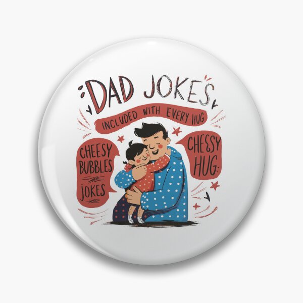 Item preview, Cheesy Dad Jokes Hug: Heartwarming Father's Day Illustration designed and sold by HahaHandlesHub.
