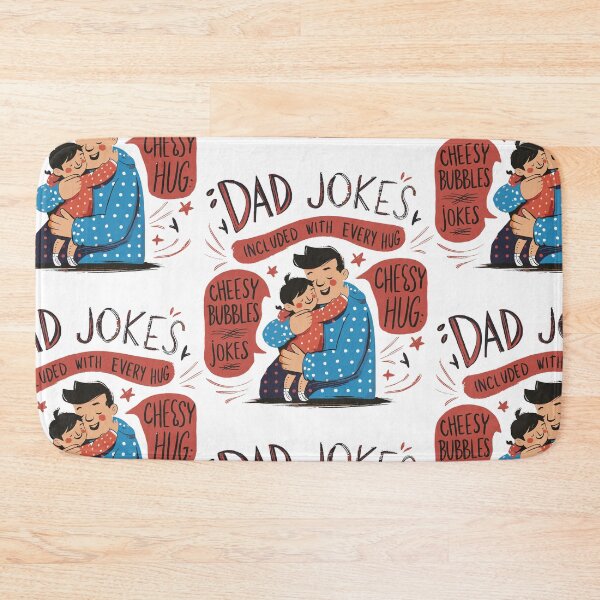 Item preview, Cheesy Dad Jokes Hug: Heartwarming Father's Day Illustration designed and sold by HahaHandlesHub.