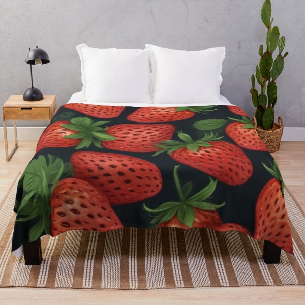 Item preview, Beautiful red strawberry fruit pattern print design designed and sold by Anshu3813.