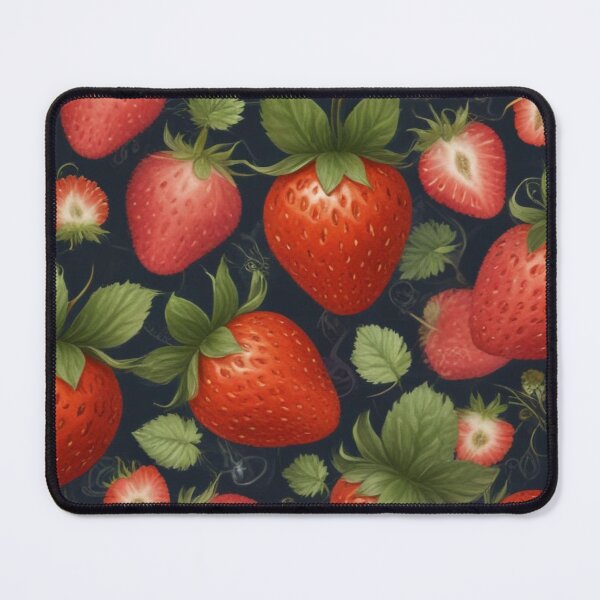 Item preview, Beautiful red strawberry fruit pattern print design designed and sold by Anshu3813.