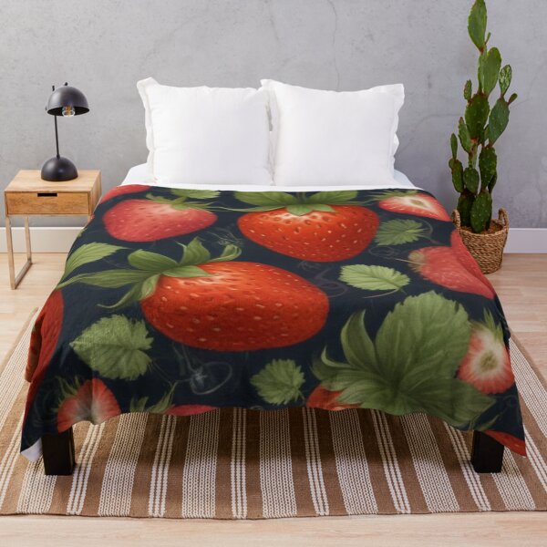 Item preview, Beautiful red strawberry fruit pattern print design designed and sold by Anshu3813.