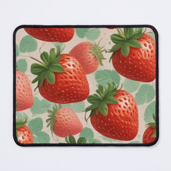 Item preview, Beautiful red strawberry fruit pattern print design designed and sold by Anshu3813.