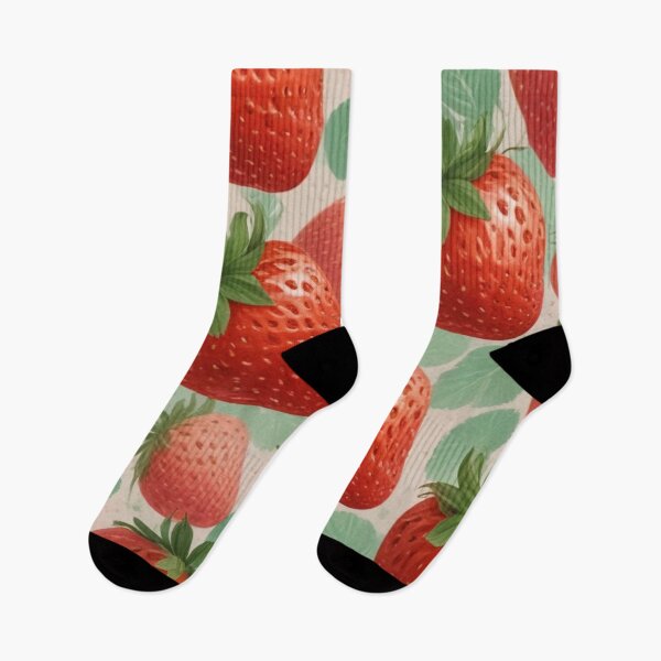 Item preview, Beautiful red strawberry fruit pattern print design designed and sold by Anshu3813.