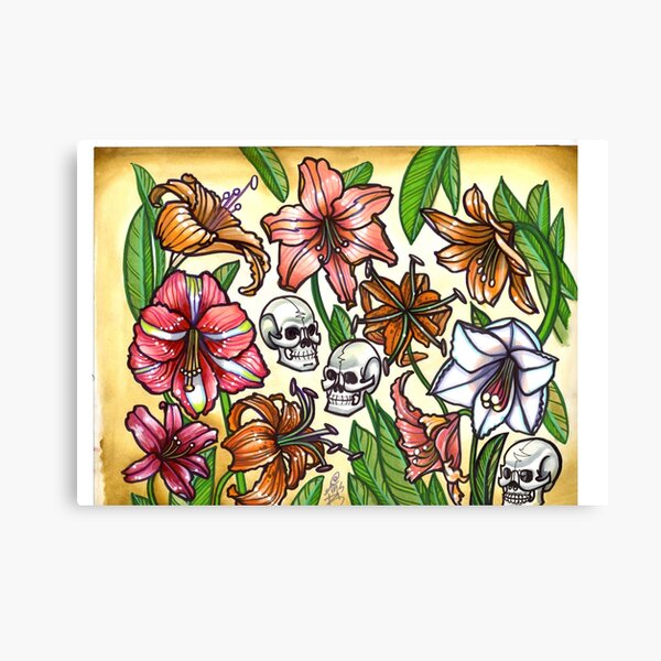 lilies and remains Canvas Print