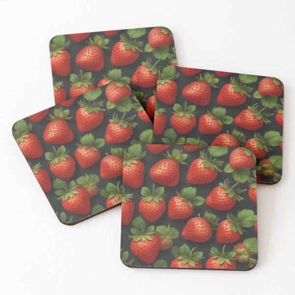 Item preview, Beautiful red strawberry fruit pattern print design designed and sold by Anshu3813.