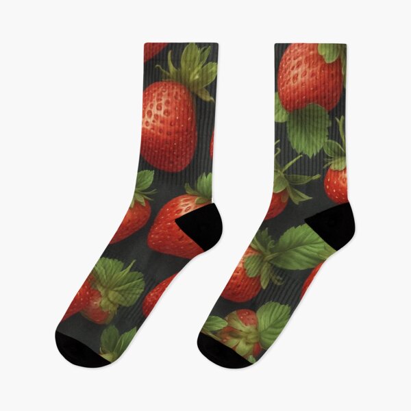 Item preview, Beautiful red strawberry fruit pattern print design designed and sold by Anshu3813.