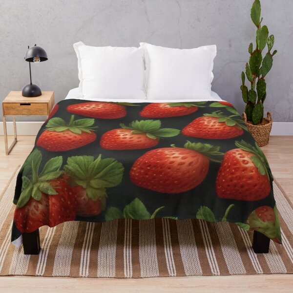 Item preview, Beautiful red strawberry fruit pattern print design designed and sold by Anshu3813.