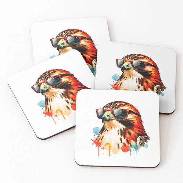 Item preview, Watercolor Red Tailed Hawk Wearing Sunglasses designed and sold by TheAnimalZ00.