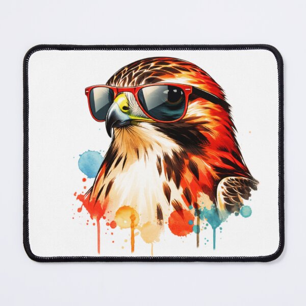 Item preview, Watercolor Red Tailed Hawk Wearing Sunglasses designed and sold by TheAnimalZ00.