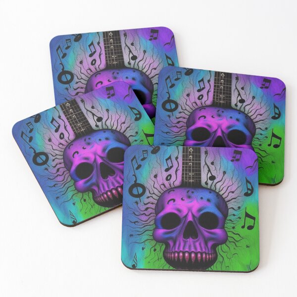 Item preview, Abstract Skull Guitar Graffiti Music Art designed and sold by TheDarkWardrobe.