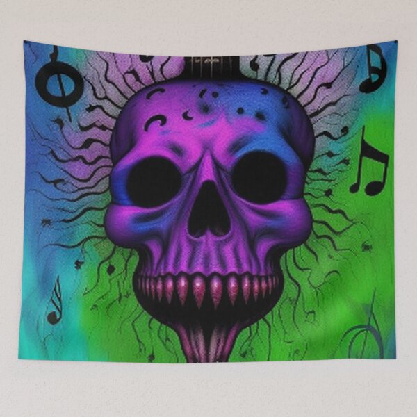 Item preview, Abstract Skull Guitar Graffiti Music Art designed and sold by TheDarkWardrobe.