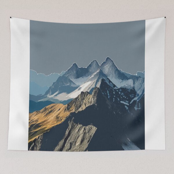 Item preview, Summits of Serenity: Abstract Mountain Art designed and sold by bb-15artstudio.
