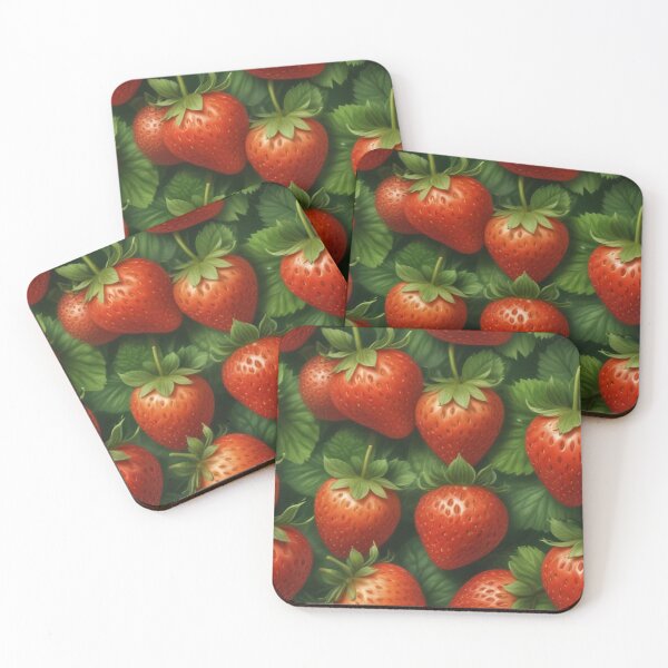 Item preview, Beautiful red strawberry fruit pattern print design designed and sold by Anshu3813.