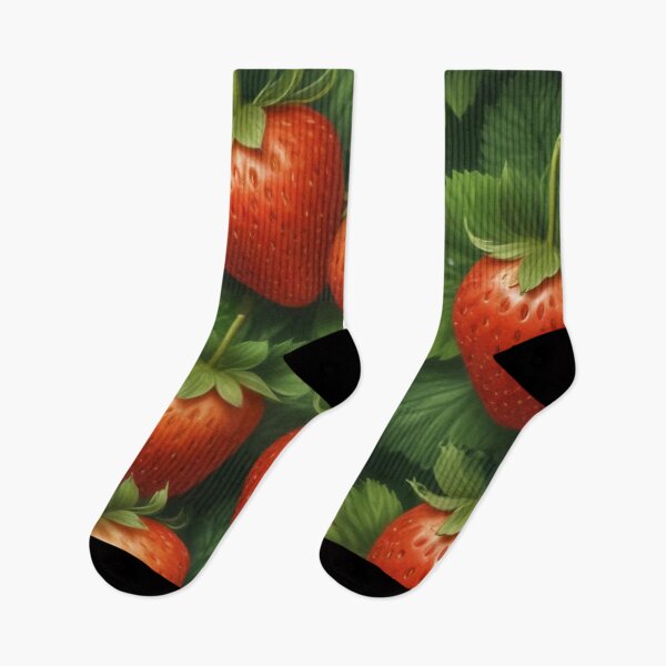 Item preview, Beautiful red strawberry fruit pattern print design designed and sold by Anshu3813.