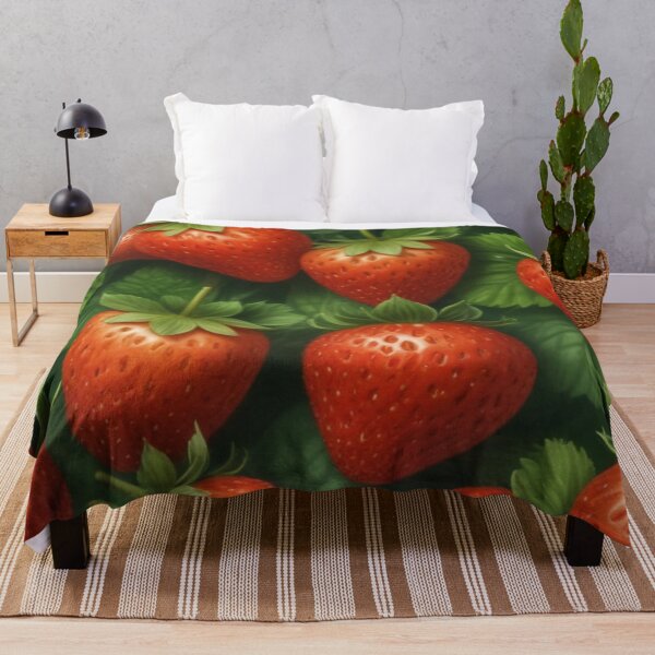 Item preview, Beautiful red strawberry fruit pattern print design designed and sold by Anshu3813.