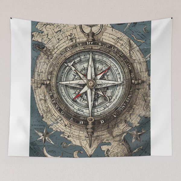 Item preview, Guiding North: Vintage Compass Art designed and sold by bb-15artstudio.