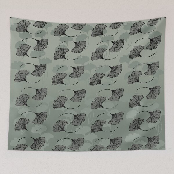 Item preview, Serene Ginkgo Leaves Pattern  designed and sold by Vanessa Priest.