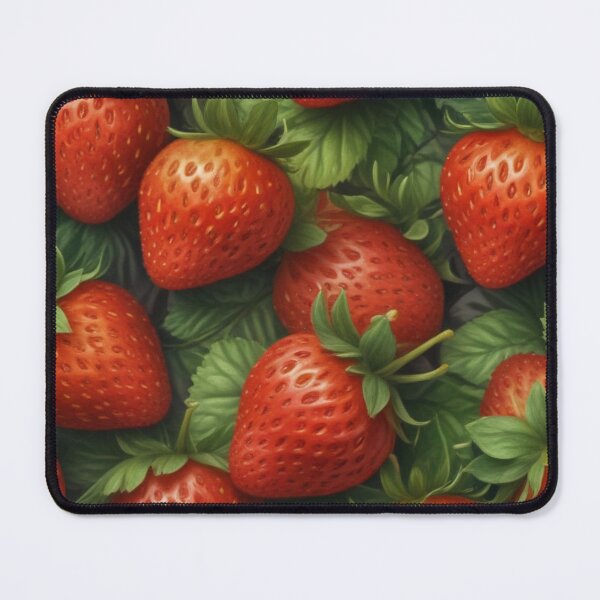 Item preview, Beautiful red strawberry fruit pattern print design designed and sold by Anshu3813.