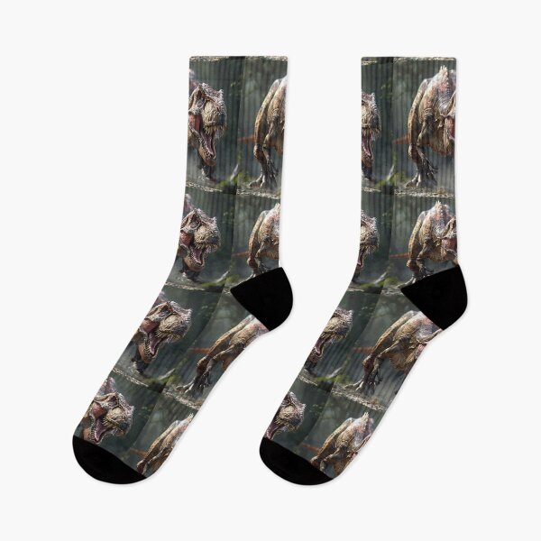 Item preview, T-Rex in the jungle. Prehistoric majesty designed and sold by ArtemisDesignAI.