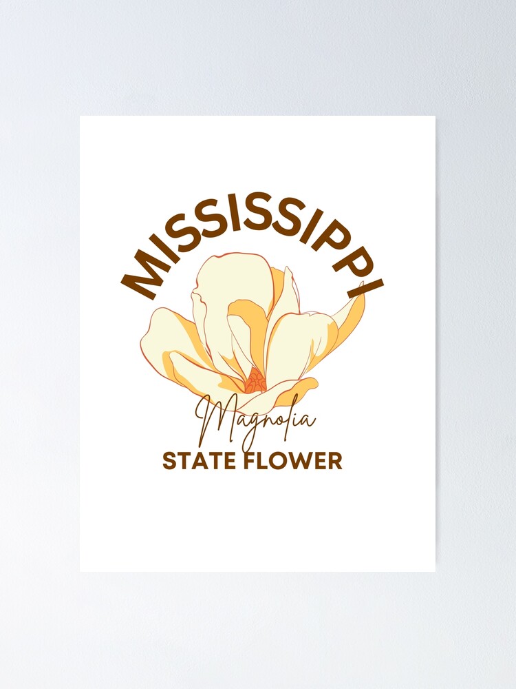 Thumbnail 1 von 3, Poster, Mississippi Magnolia State Flower Classic T-shirt  designt und verkauft von ThinkNatural.