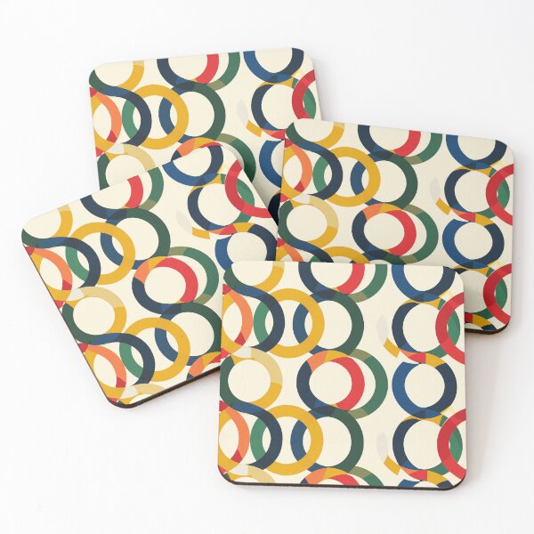 Item preview, Ring Geometric Pattern, red, black, yellow, pattern, abstract pattern, vivid color  designed and sold by Nordic Ch.