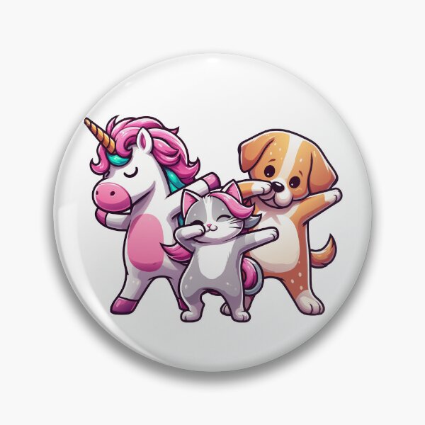 Artikelvorschau, Dabbing Unicorn & Friends Hund und Katze entworfen und verkauft von Designowner.