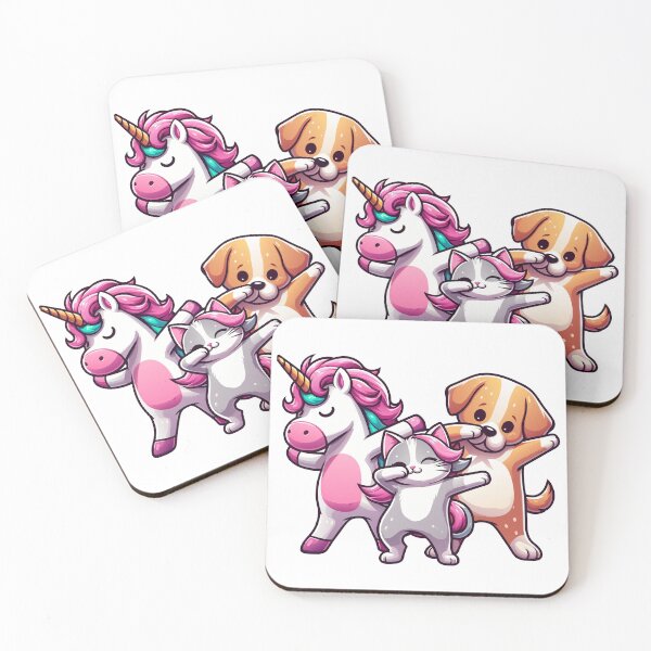 Item preview, Dabbing Unicorn & Friends Dog and Cat designed and sold by Designowner.