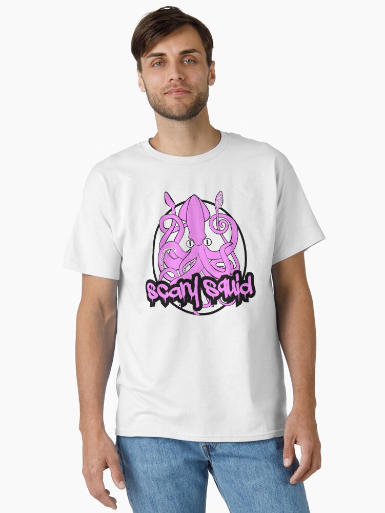 Thumbnail 1 of 7, Classic T-Shirt, Scary Squid designed and sold by bpatrickvoice.