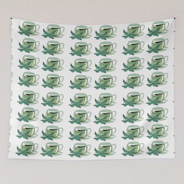 Item preview, Green Tea Drawing Pattern designed and sold by lycancorvus.