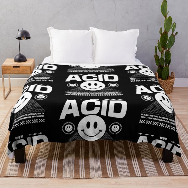 Item preview, ACID HOUSE - 3 Smiley's Side By Side (white) designed and sold by Discothreadz.