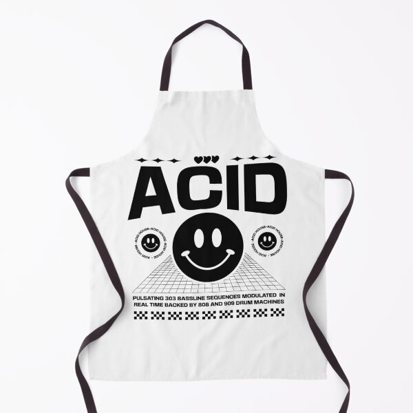 Item preview, ACID HOUSE  - 3 Smiley's Side By Side (black)  designed and sold by Discothreadz.