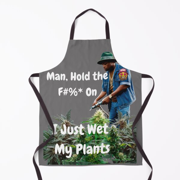 Item preview, I Just Wet My Plants Clipart drawing of Woke Man watering his plants. Edgy Pop art whimsical designed and sold by Wolvescreate.