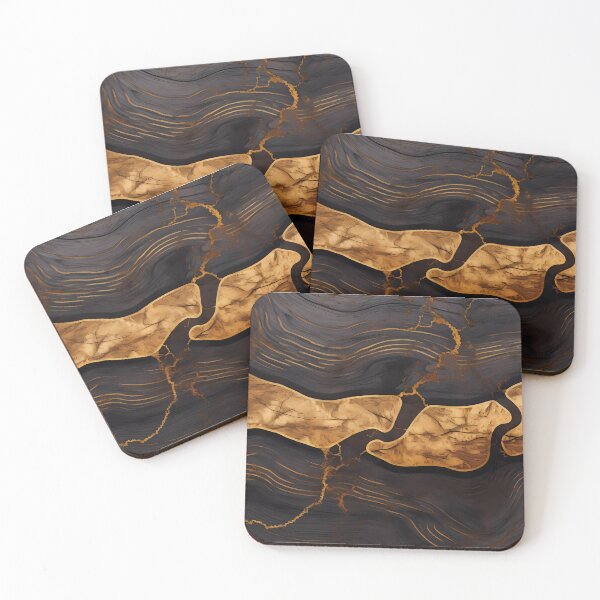 Item preview, Black and Gold wooden texture designed and sold by L7GraphicLab.