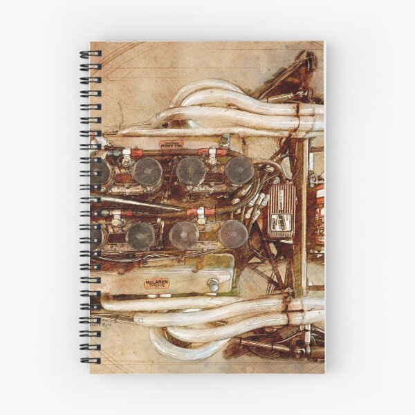 Item preview, Overhead view of engine in a Formula 5000 racing car designed and sold by Stuart Row.