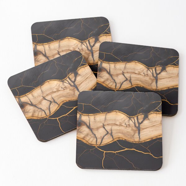 Item preview, Black and Gold wooden texture designed and sold by L7GraphicLab.